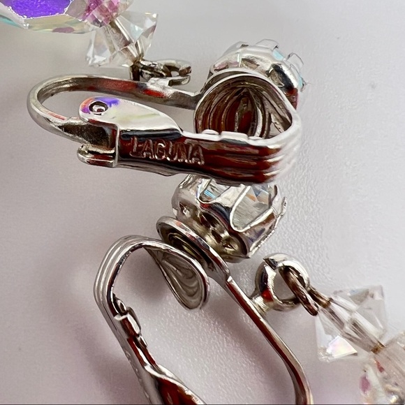 Laguna Vintage AB Aurora Borealis Crystal Graduated Beaded Necklace and Earrings - Picture 7 of 7